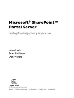 cover image of Microsoft SharePoint Portal Server